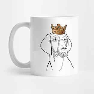 Wirehaired Vizsla Dog King Queen Wearing Crown Mug